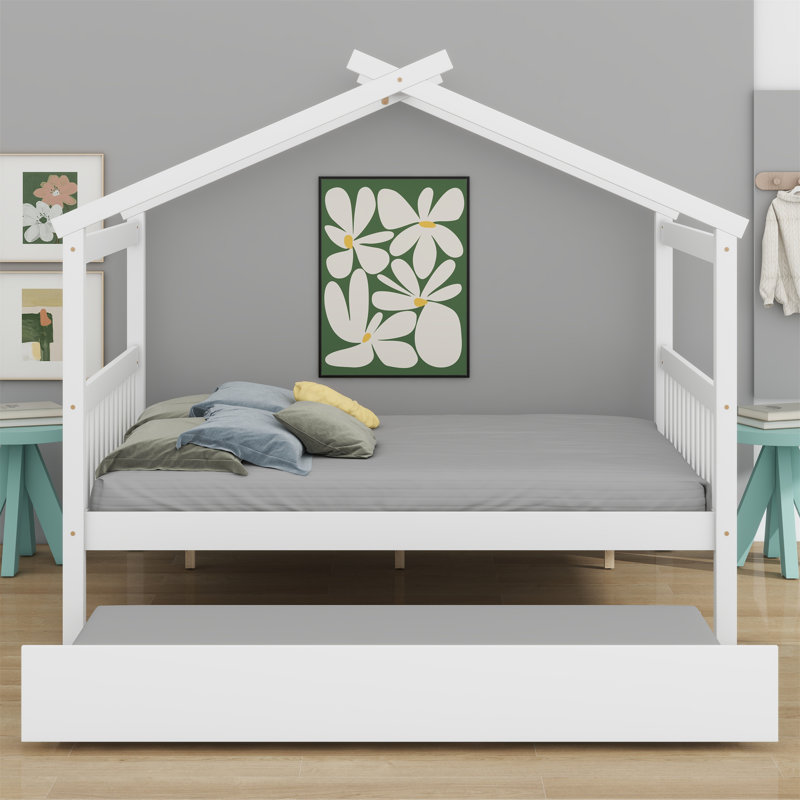Lit en bois avec couchette