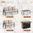 Aluminum Oudoor Sofa Set 7-Seat Patio Conversation Set with Coffee Table-1101337546-1101332669