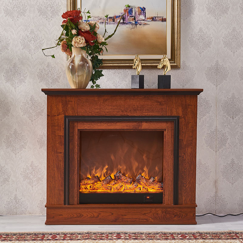 European retro pastoral decorative simulated fire electric fireplace