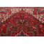Tapis décoratif en laine rouge 7 pi 8 po x 11 pi 4 po cahari noué à la main 1970s
