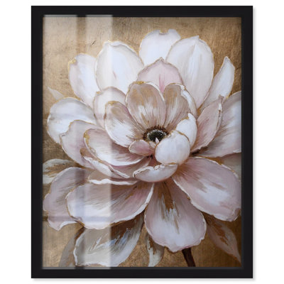 Reproduction de boîte dorée à motif floral doré doré par Art Remedy