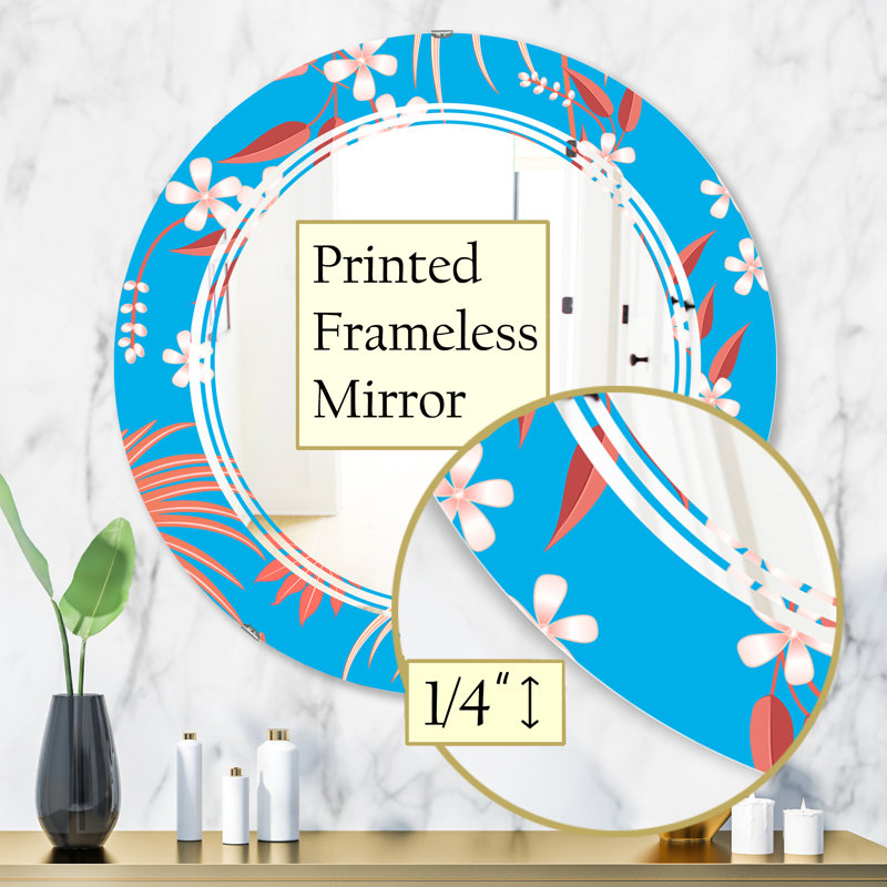 Miroir mural sans cadre en forme de filet ii triple c, H 24 po x l 24 po