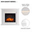 MARDELLA FLAMME 101cm W Electric Fireplace-965320841