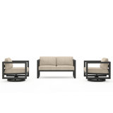 Avion 3 Piece Loveseat Set With Swivel