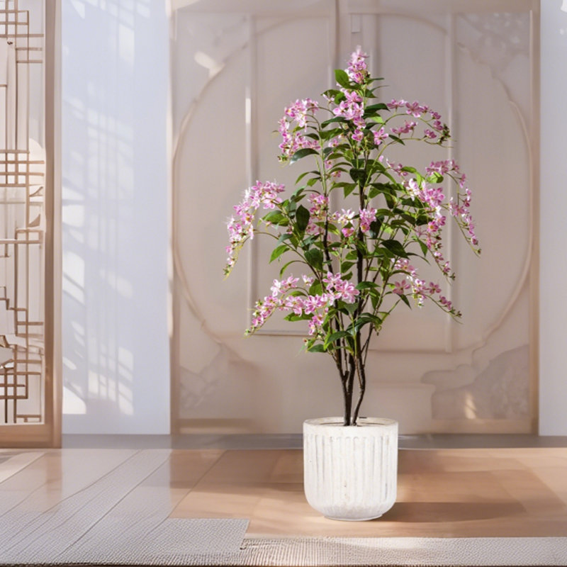 Ornement artificiel en pot 68,9 ", feuilles délicates colorées à la main, façonnable, multi-style et multi-scène