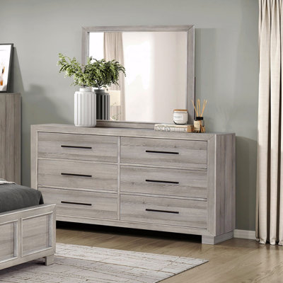 Mobilier de chambre à coucher à 6 tiroirs en bois