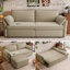 Canapé-lit convertible 2 en 1 de 216 cm avec pouf de rangement pour salon, dimensions du canapé : 216 cm (L) x 84 cm (l) x 94 cm (H), dimensions du lit : 216 cm (L) x 153 cm (l) x 60 cm (H)-869734224