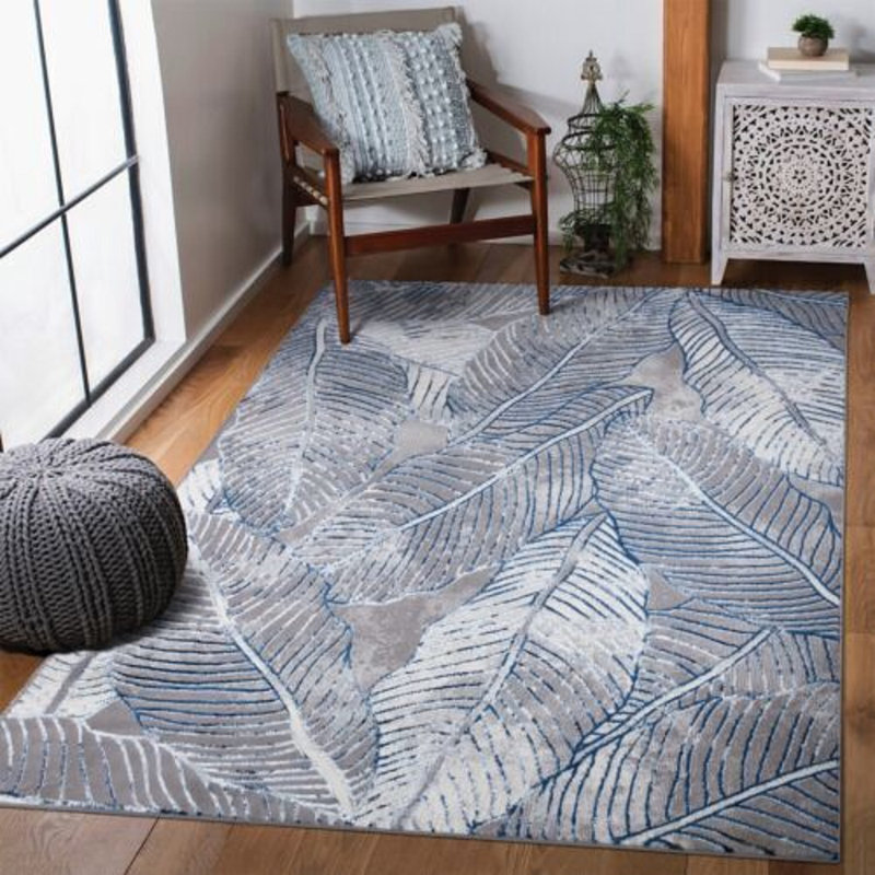 Runner Hursten Floral Indoor / Outdoor Area Rug, Rectangle 50 x 80cm