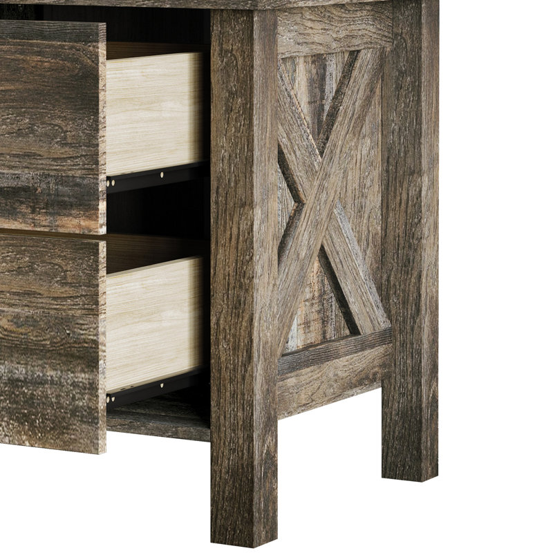 Table de chevet 2 tiroirs Mader