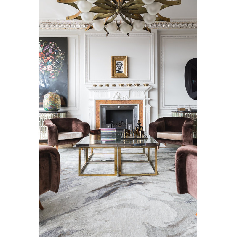Calacatta Grey Area Rug, Rectangle 7' x 10'