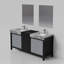 Ensemble de meuble-lavabo de 72 po Lexora Zilara noir et gris avec robinet
