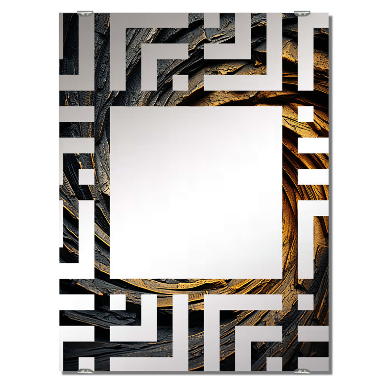 Miroir mural Pirtle - Abstract Spirals, 32 po x 24 po
