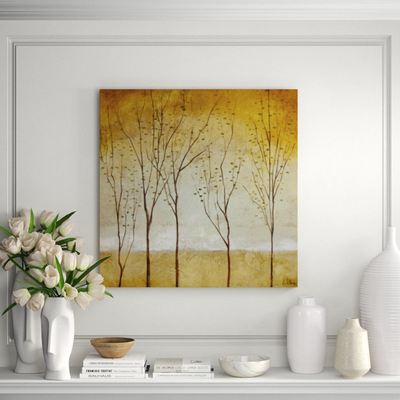 Five Trees Print by Albert Williams, 36" H x 36" W x 1.5" D, Glass Coat