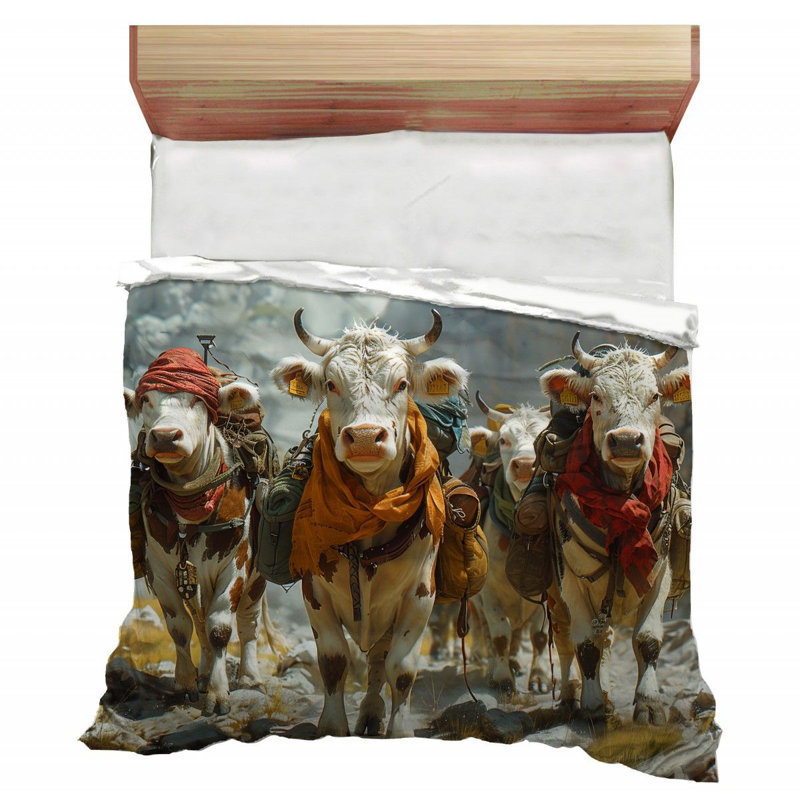 Cattle Caravan Microfiber / Polyester Comforter, King Comforter