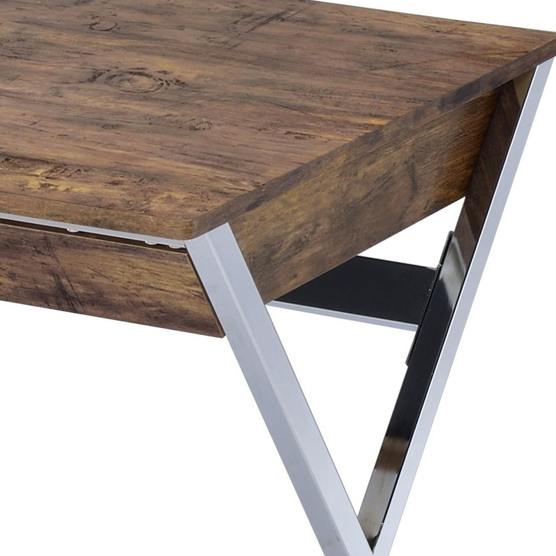 Bureau rustique avec plateau et pieds en chêne vieilli pour un look élégant