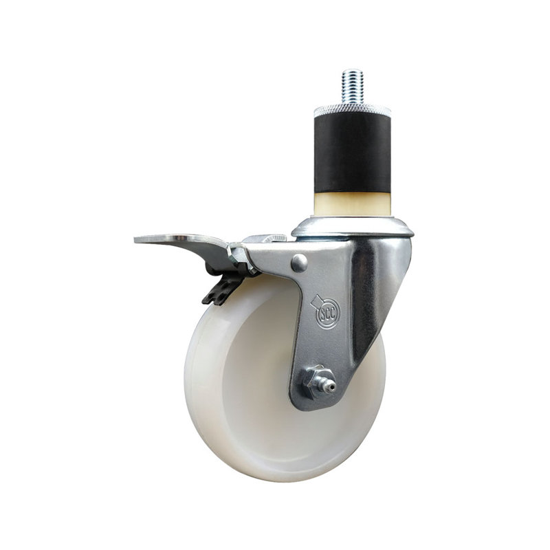 Nylon Swivel 1-7/8 Inch Expanding Stem Caster Total Lock Brake SCC