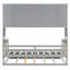 Lit de jour simple en bois avec lit gigogne et tablette en gris-2083448583-2083448582