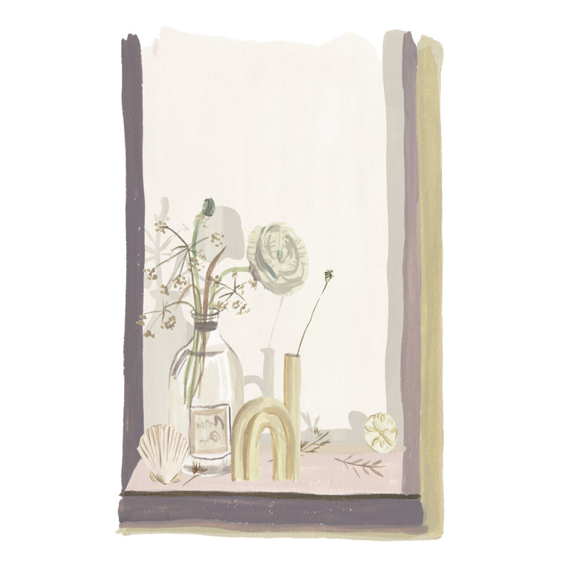By My Window III, H 48 po x l 32 po x P 1,25 po