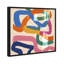 Oliver Gal Tangled in Color Abstract - Hand-Applied Glass Coat Framed Canvas Art-1079113358-1079113356
