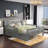 Curits 2 Drawers Platform Bed with Guardrails-509010062-507201413