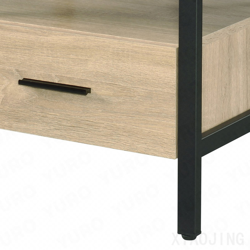 Table d'appoint, chêne Yawan et finition noire