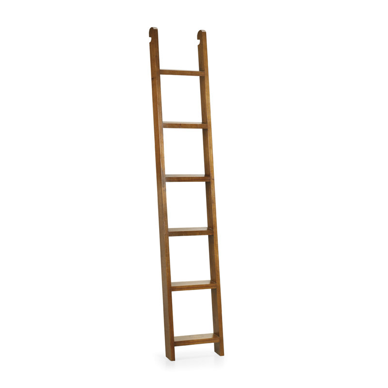 Guildhall 200cm H x 35cm W Solid Wood Ladder Bookcase