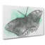 Mint Green Butterfly Art In Abstract - Wrapped Canvas-55308245