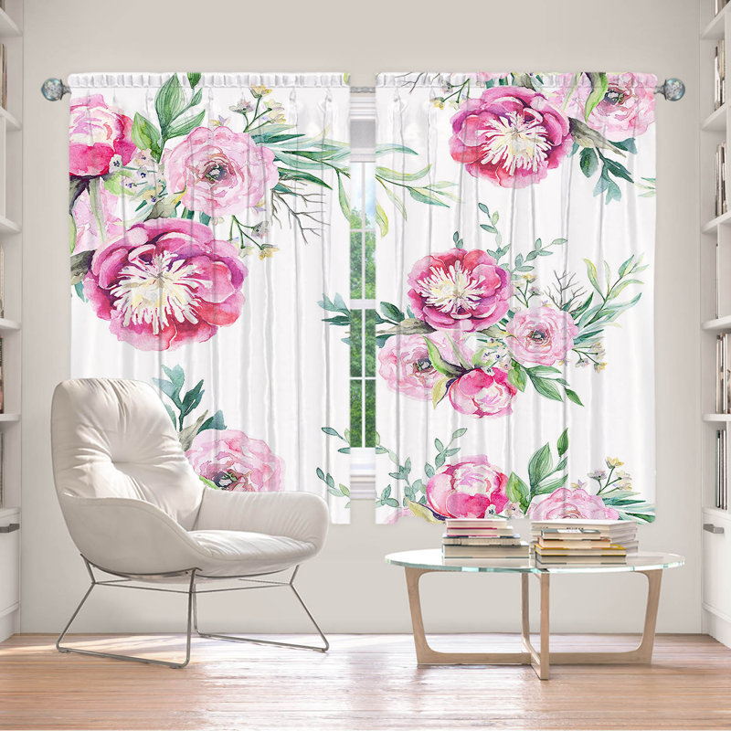 Paire de rideaux obscurcissant en polyester Amulya, L 40 po x L 61 po