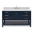 Alemanno 61" Single Bathroom Vanity in Midnight Blue, with 0.75" Italian Carrara Marble Top, Rectangle Sink-799465390-739822647-739822646
