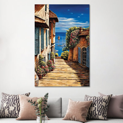 Antibes 1 Piece Wrapped Canvas Wall Art