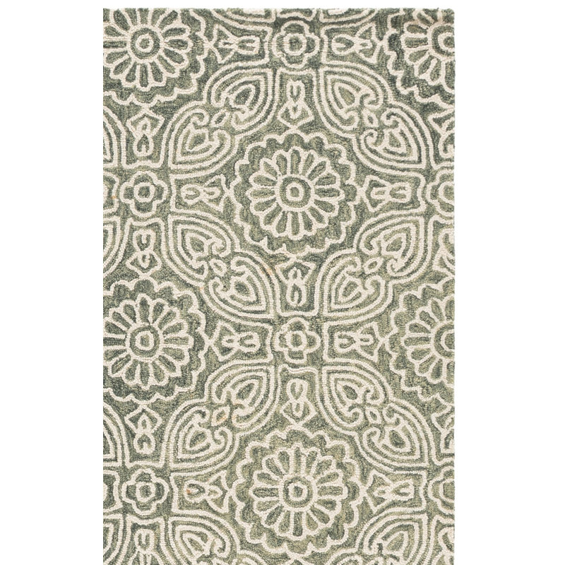 Blossom Hand Tufted Wool;Cotton Damask Indoor Rug, 2'-3" X 8'-0" Runner
