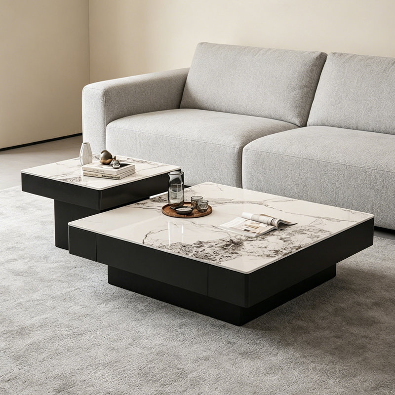 Table basse Light Luxury, H 15 po x L 39,4 po x l 39,4 po