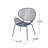  Outdoor Chat Set 3 Piece Metal Conversation Seating Mesh Design Iron Chairs, Navy Blue-1481583456