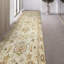 Tapis de couloir crème / ivoire / brun noué à la main de conception unique One-of-a-Kind