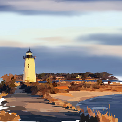 Lighthouse Scene II by Emily Kalina - Wrapped Canvas Painting