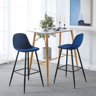 Tabouret de bar et de comptoir en velours