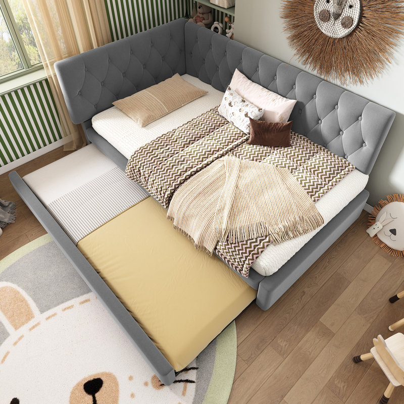 Upholstered Bed, Grey