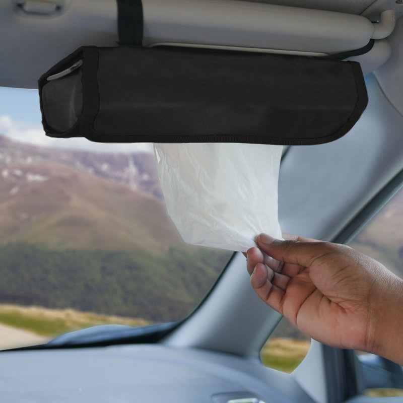 Couvercle de boîte à mouchoirs pour voiture, Noir