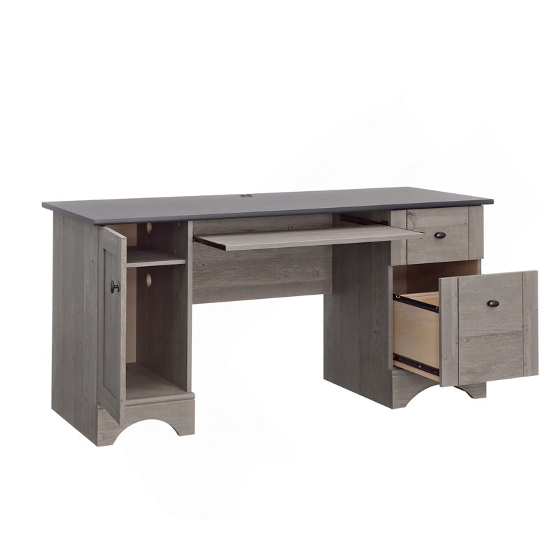 Bureau d'ordinateur, finition brune