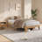 Wood Platform Bed Frame, Wooden Legs & Sturdy Metal Center Support, Wooden Slats, No Box Spring Needed-129632075-129632074