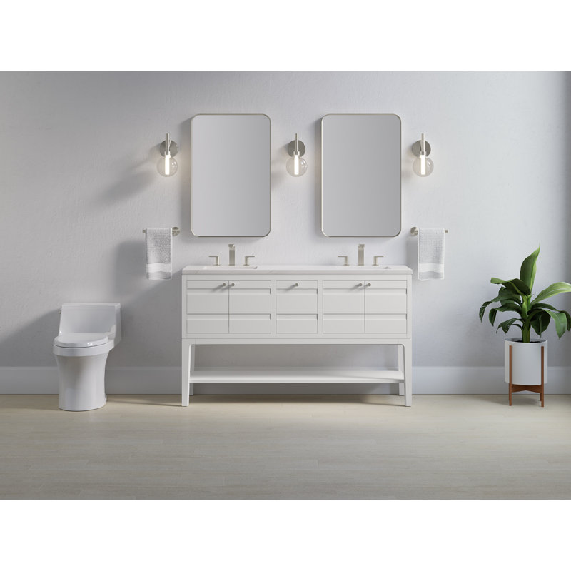 Helst 60-In Bathroom Vanity Set, White
