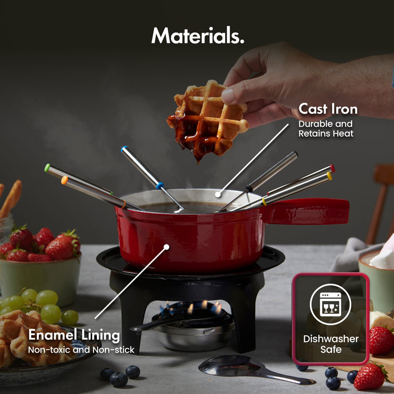  8 Piece Cast Iron Fondue Set
