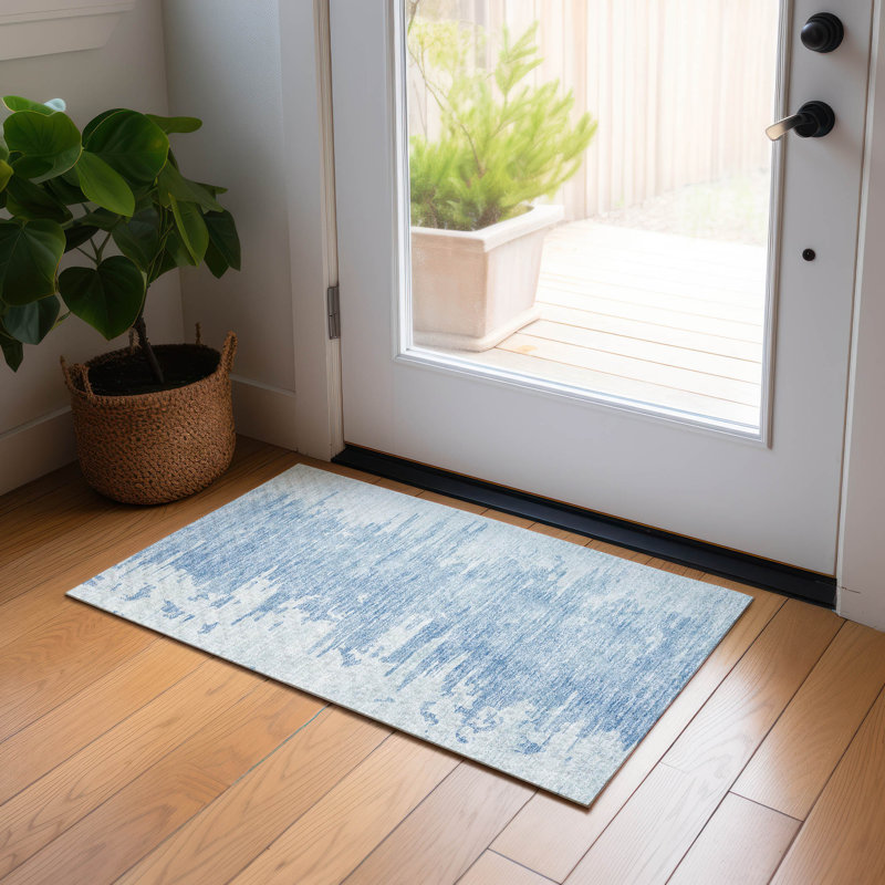  Rectangle Emblyn Indoor/Outdoor Area Rug with Non-Slip Backing, Rectangle 1'8" x 2'6"