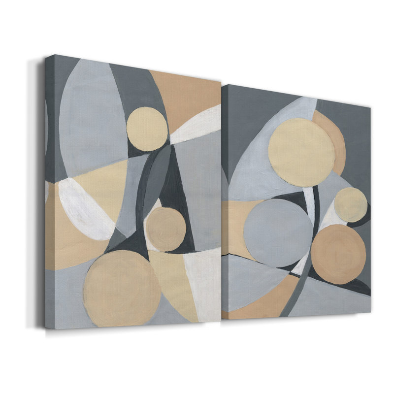 Millenium I - ensemble de 2 reproductions d'art, Pas de tapis, H 32 po x l 48 po x P 1 po, Toile tendue