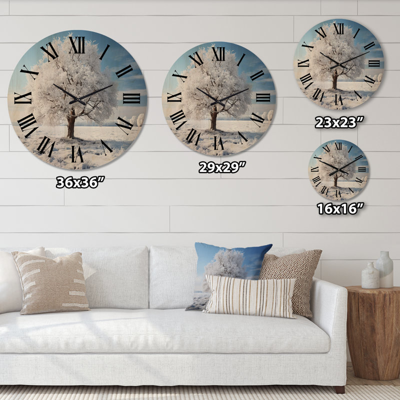Horloge murale en bois blanc, Moyenne