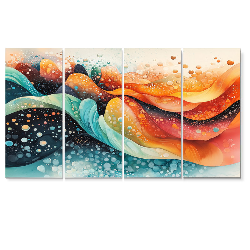 Onoriu - impression murale abstraite - art mural moderne pour le salon, 4, H 28 po x l 48 po