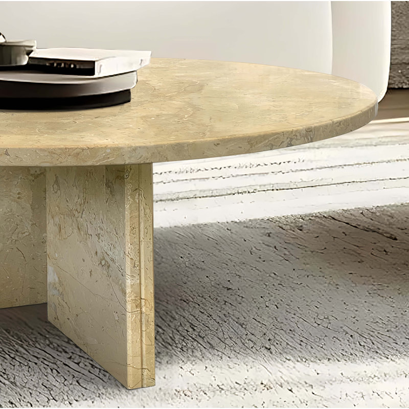 Exquisite Natural Marble Coffee Table Set, Blending Style and Functionality for a Sophisticated Living Space.
