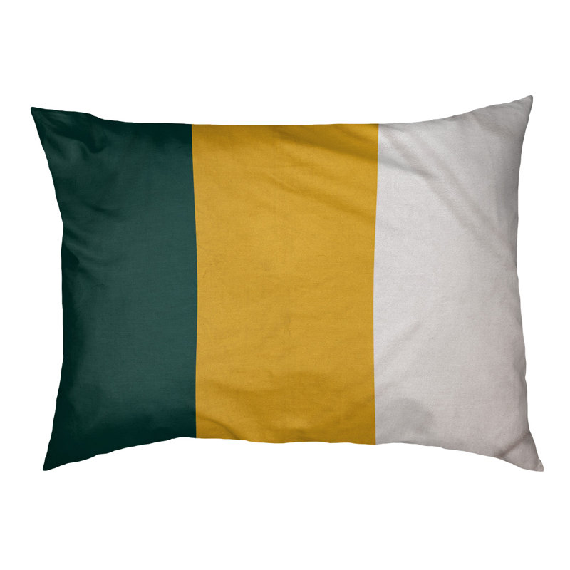 Coussin Los Angeles Anaheim, Moyen (H 9,5 po x l 28 po x P 18 po), Vert irlandais / or / blanc