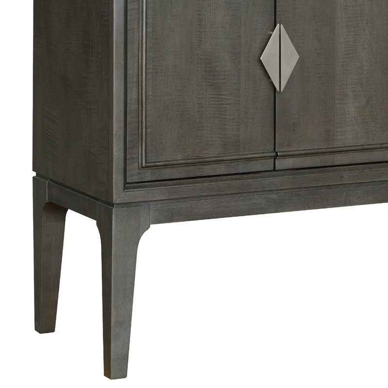 Heritage Dark Gray Figured Sycamore Veneer 4-Door Server