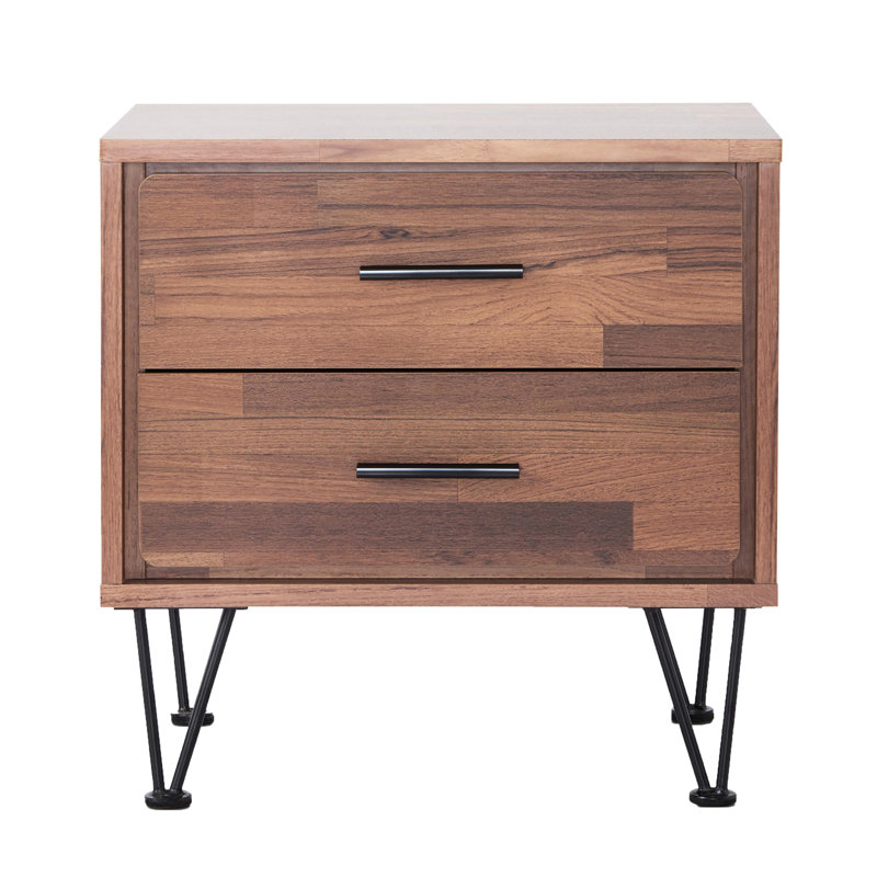 Table d'appoint Deoss, Noyer / noir